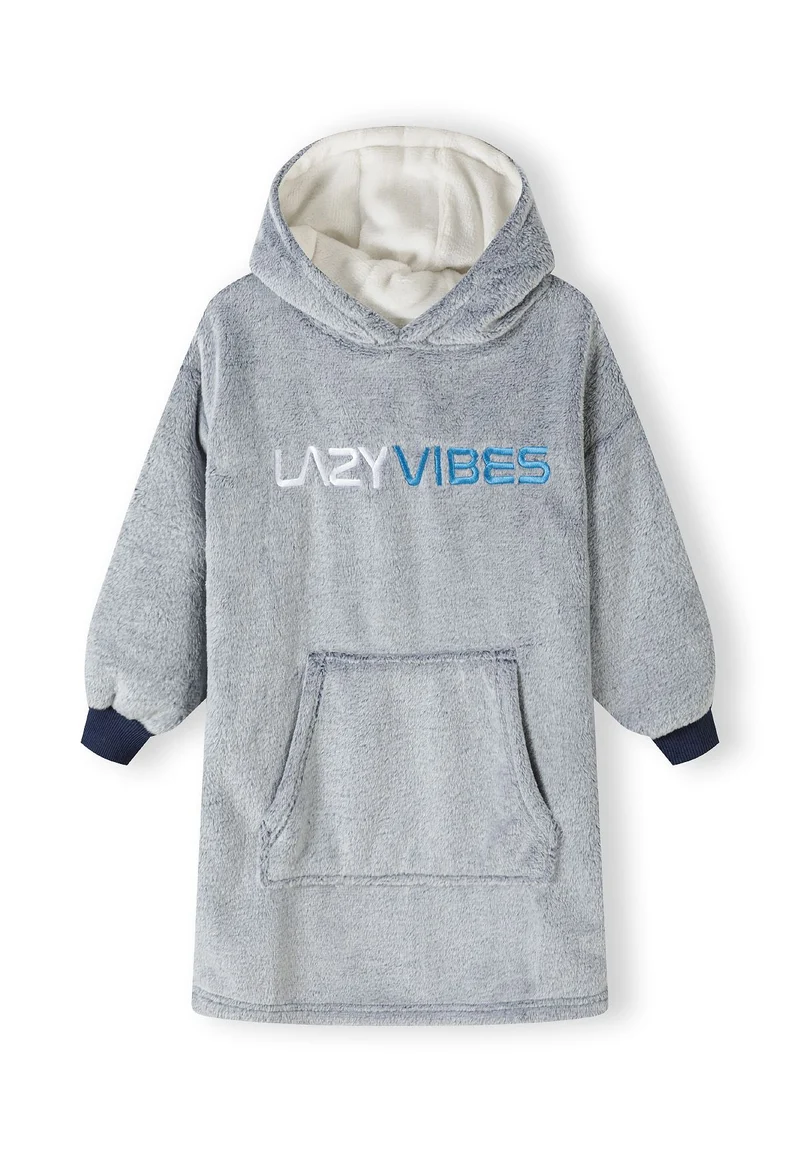 Boys' hooded blanket sweatshirt in grey