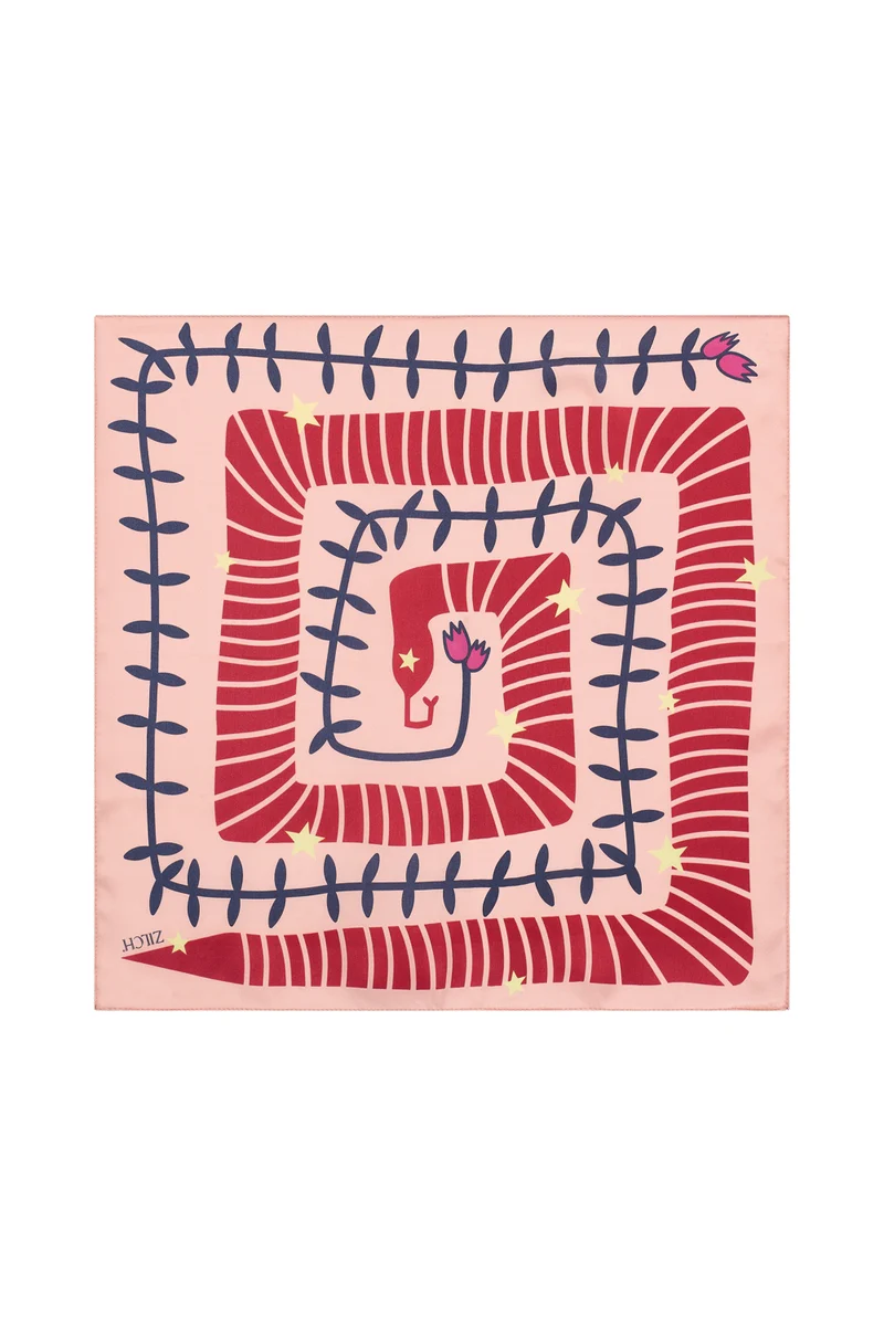 Zilch silk scarf rosewater