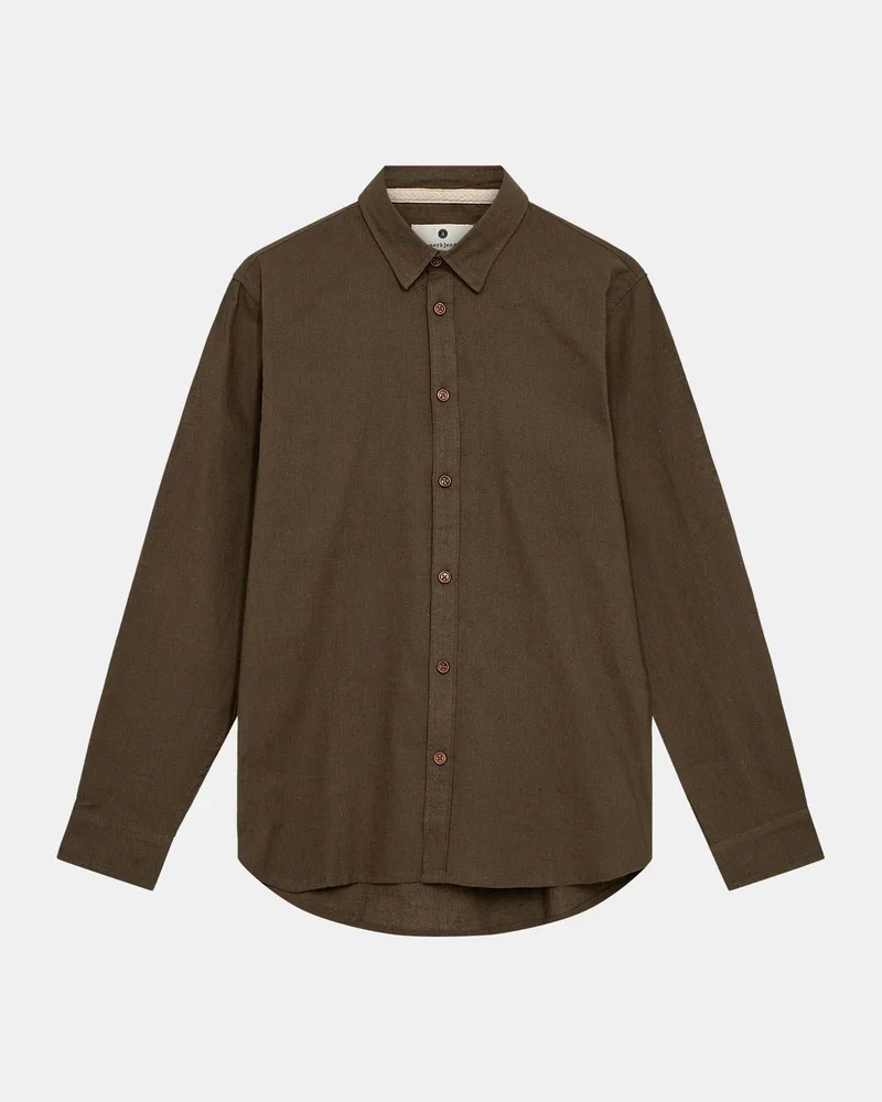 Anerkjendt akleif l/s cot/linen shirt cub