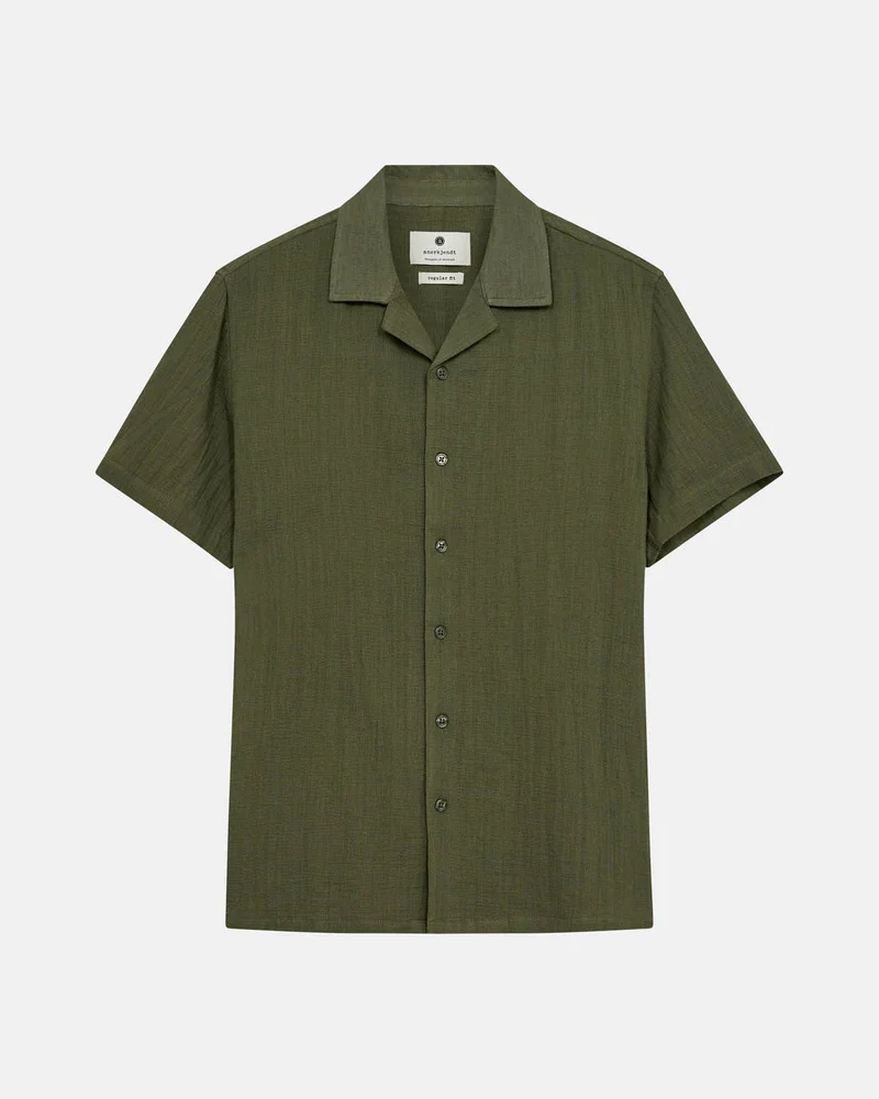 Anerkjendt akleon structure s/s shirt 3 deep lichen green