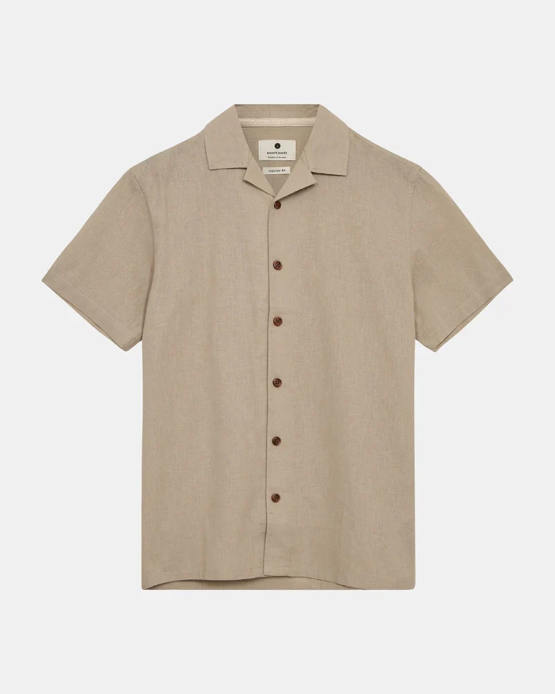 Anerkjendt akleo s/s cot/linen shirt feather gray