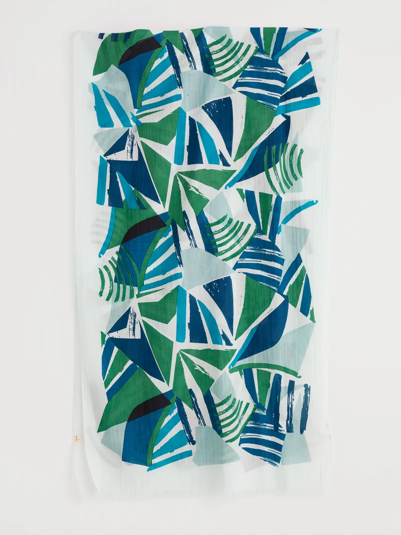 Seasalt Cornwall summer scarf spinnaker border hedgerow