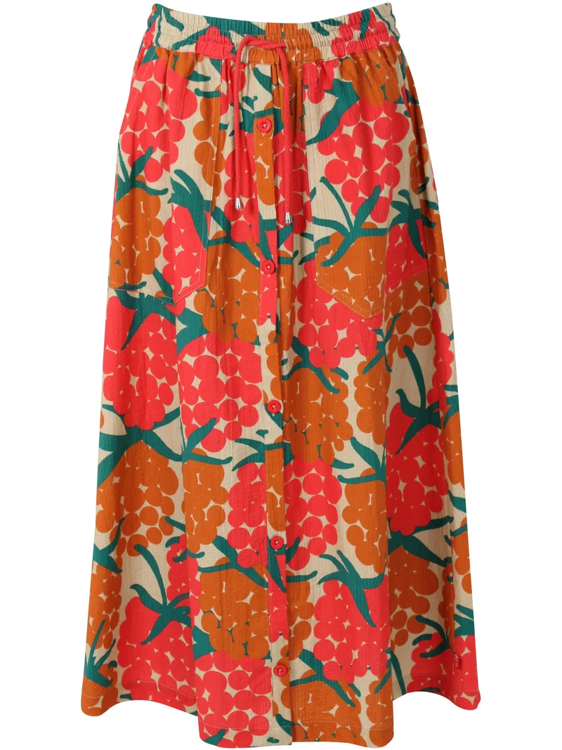 Danefae danevisit searsucker skirt beige maxiberry