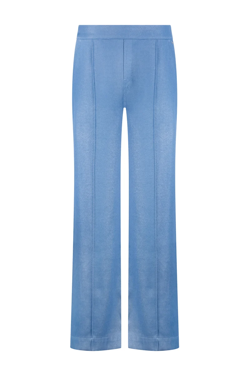 Broek Coated Wide Leg Breezy Blue C08-19-101 2