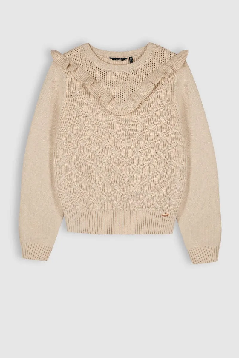 Ketan Knitted Sweater Ruffle Detail