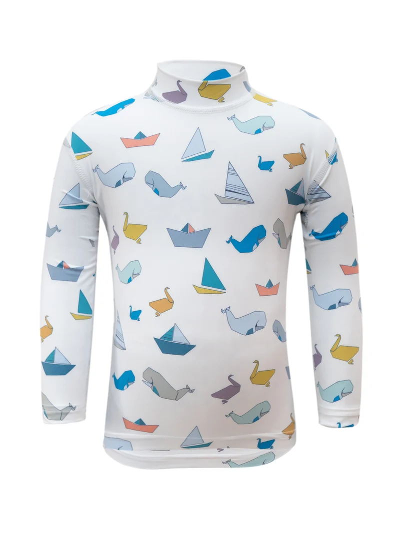 Hyphen Baby UV Shirt Lange mouw Traffic White