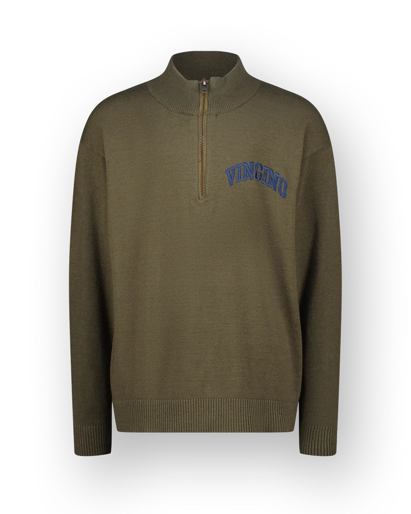 Flat knit Icon-halfzip