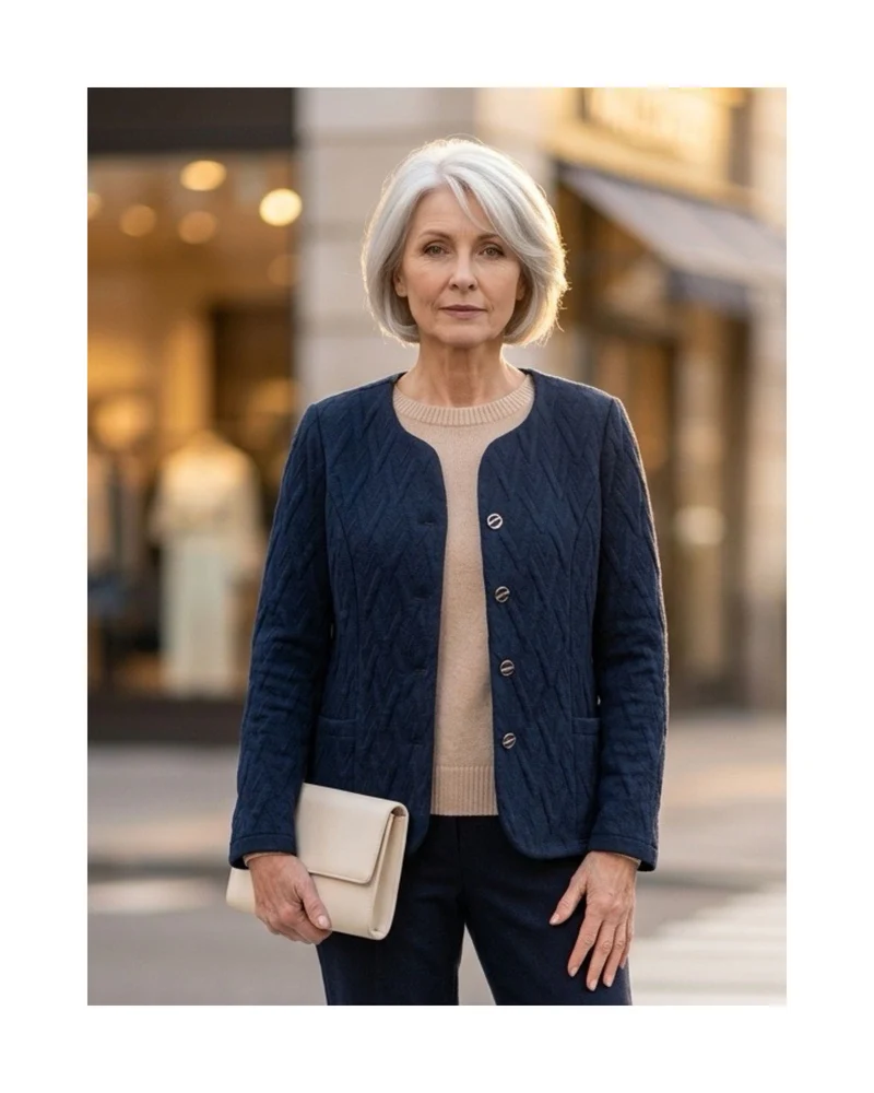 Blazer/Vestjasje Luxe Knopen Donkerblauw