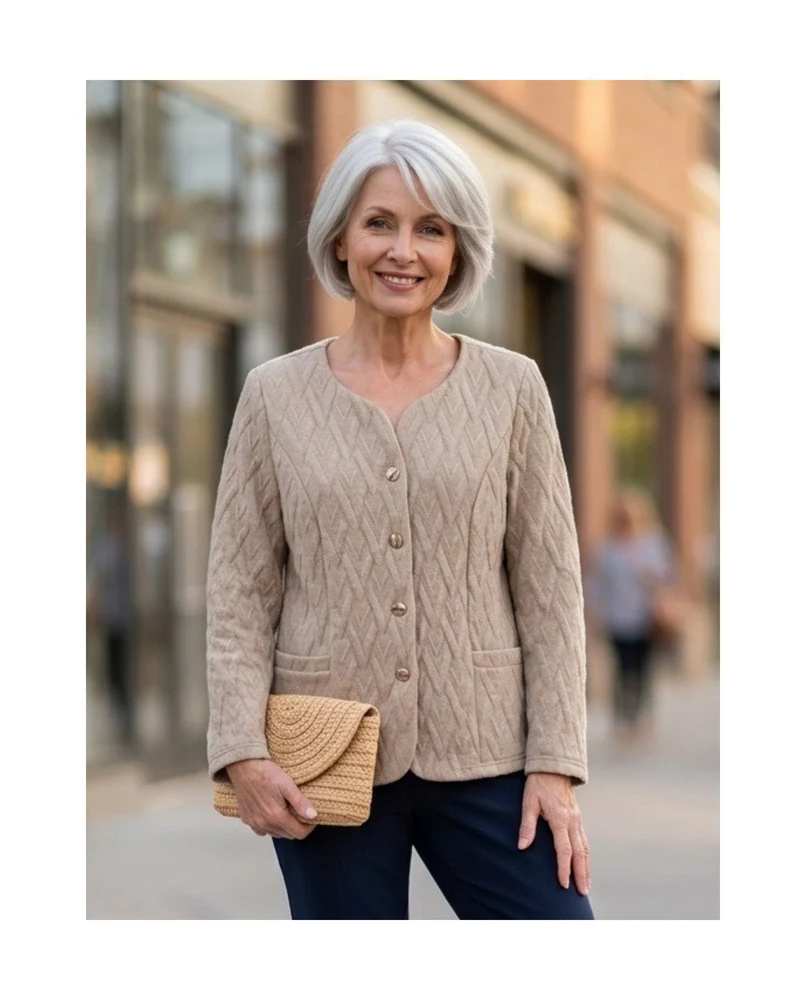 blazer/Vestjasje Luxe Knopen Beige