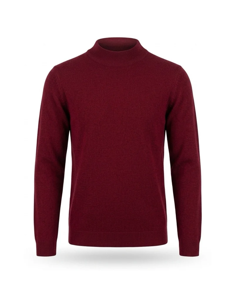 Cashmere Feeling Zacht Coltruitje Bordeaux Rood