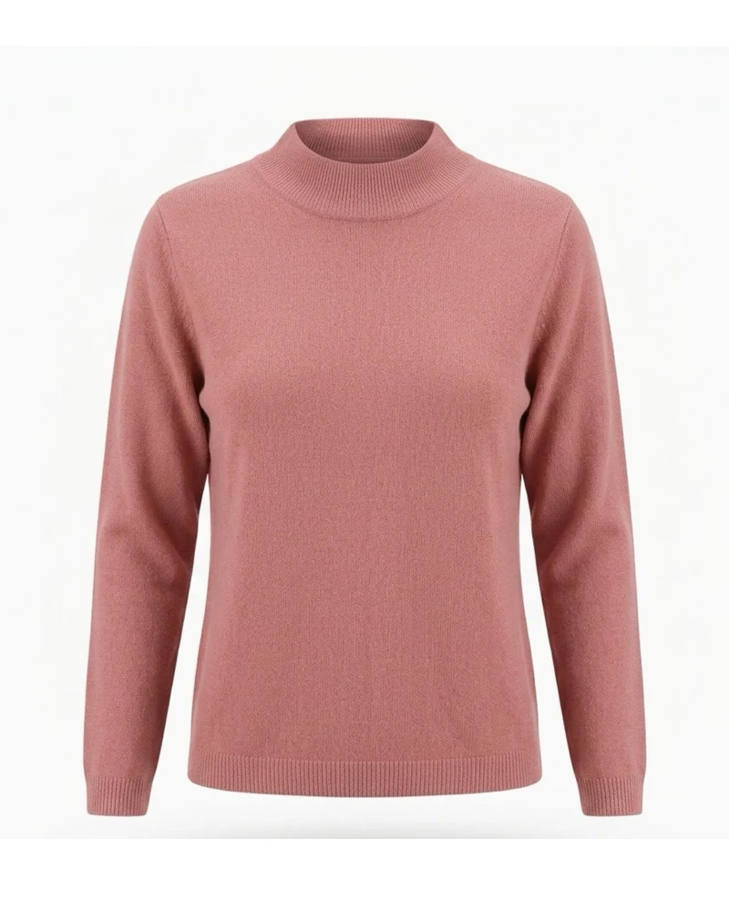 Cashmere Feeling Zacht Coltruitje OudRoze
