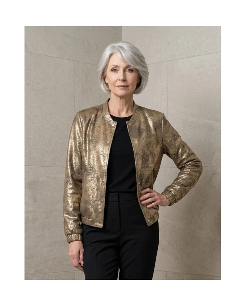 Sensia Fashion Bomberjasje Raffie – Brons Glans
