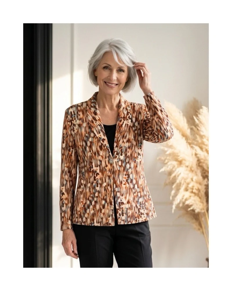 Two In One Twinset Met Kraag Terra Zwart