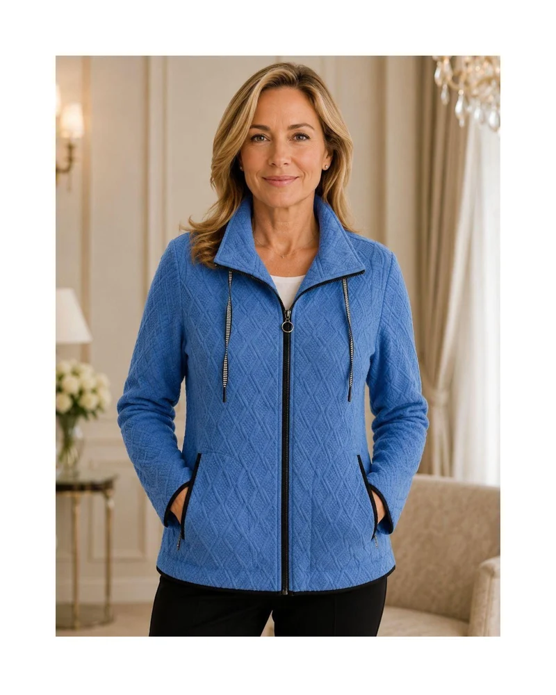 Sportief Vestjasje met Kraag en Rits Rafblauw