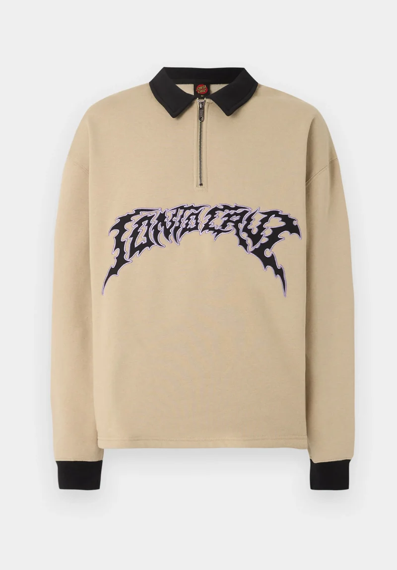 Out Of Time Strip 1/4 Zip Crew