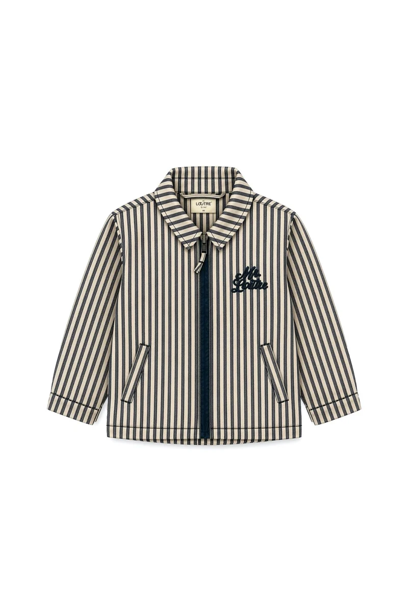 Vidar | Gestreept vest met rits | Blue Nights