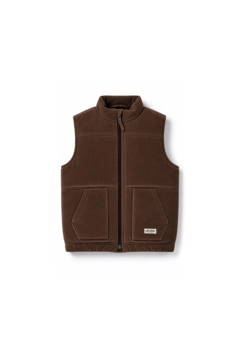 Jeppe | Corduroy bodywarmer | Choco
