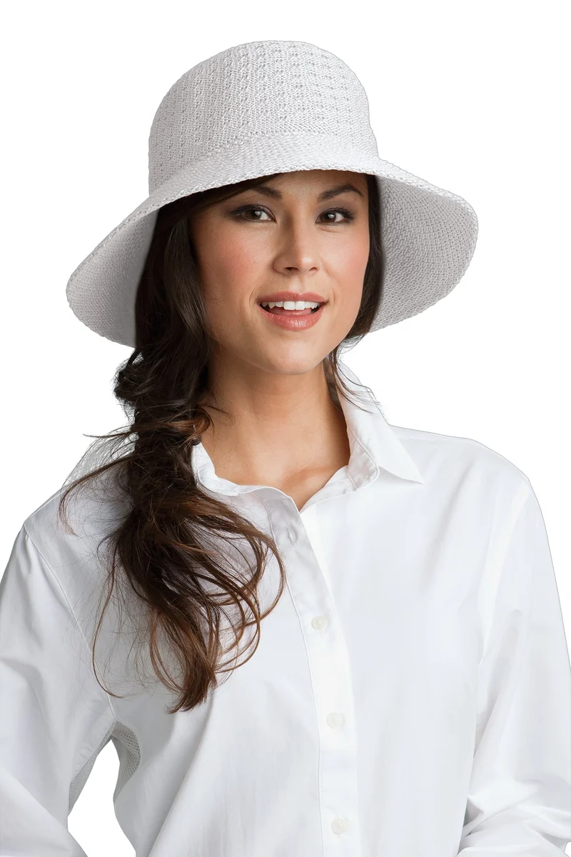 Coolibar - UV-zonnehoed voor dames - Marina - Wit