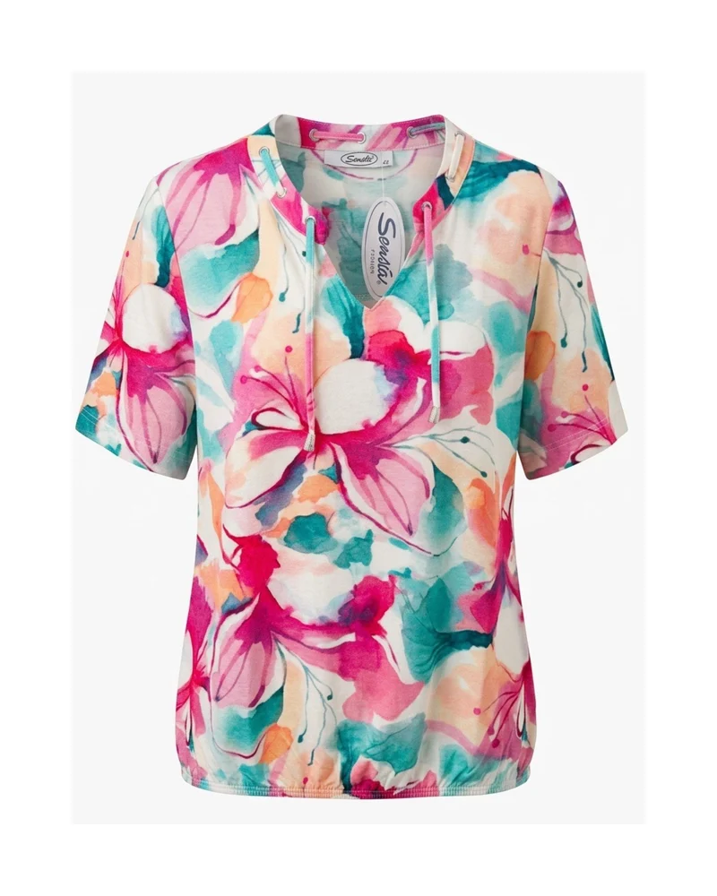 Sensia Blouson Bloem Mint Fuchsia