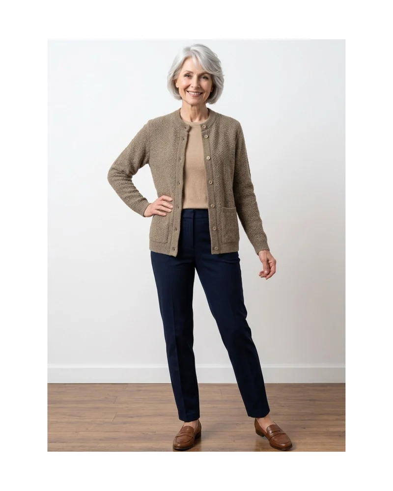 Forever Vest Met Knopen Taupe