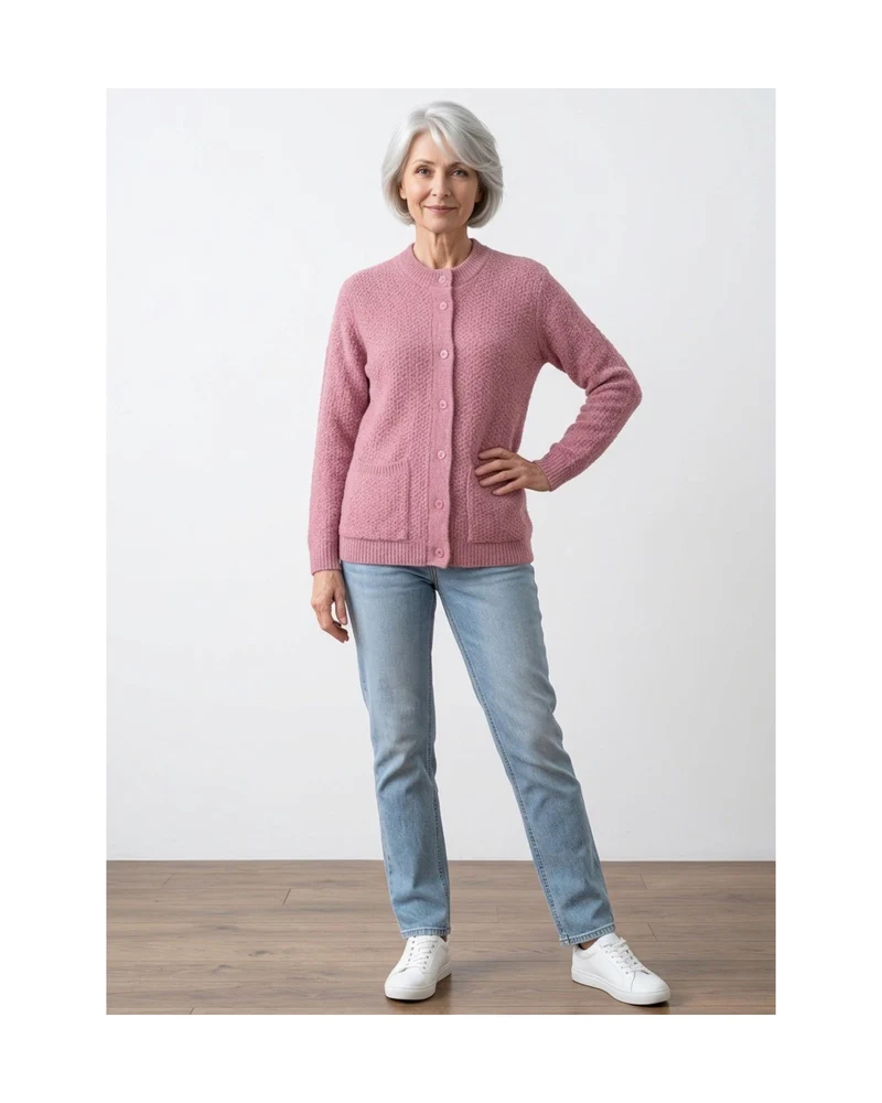 Forever Vest Met Knopen OudRoze