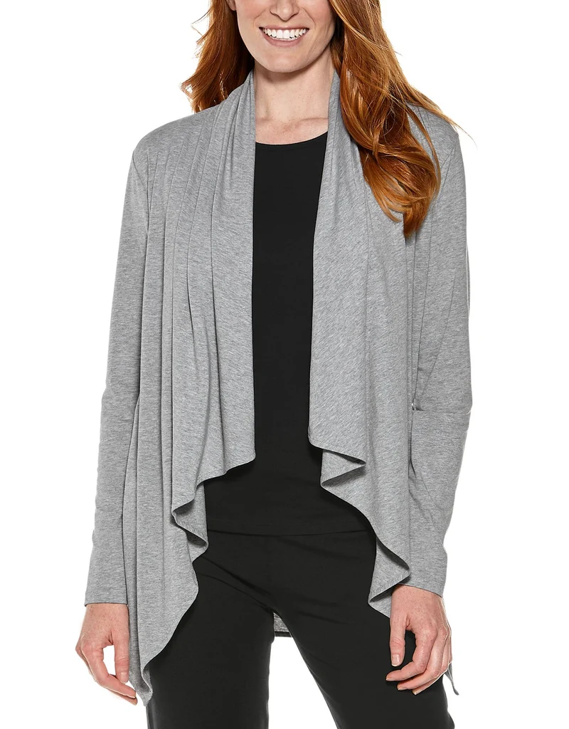 Coolibar - UV Sun Wrap Vest - Marietas - Grey Heather