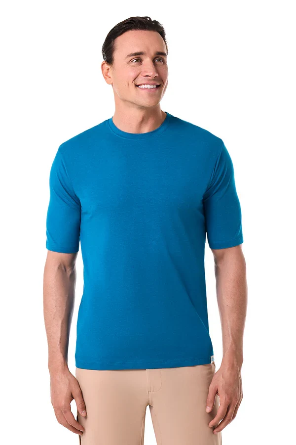 Coolibar - UV-shirt voor heren - Korte mouw - Morada Everyday - Bluejay