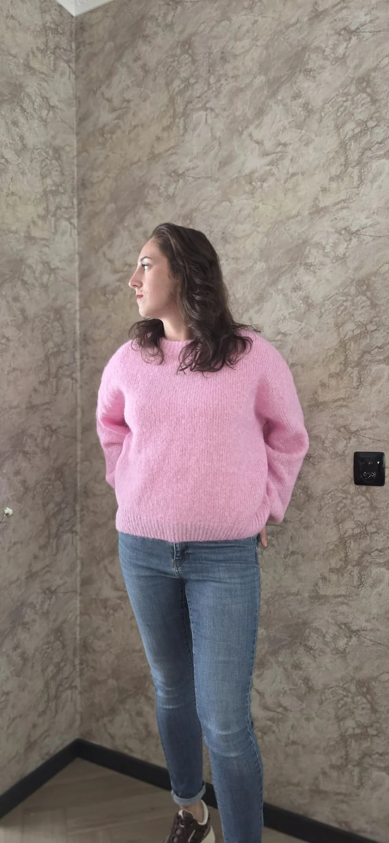 Roze Ultra Zachte Fluffy Wollen Trui Dames – Oversized & Warm
