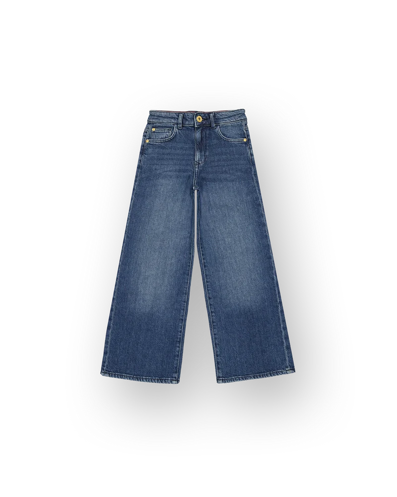 Meisjes Extra Wide Leg Jeans Cita Essential