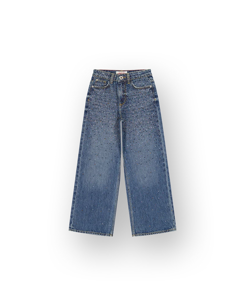Meisjes Extra Wide Leg Jeans Cassie Stones