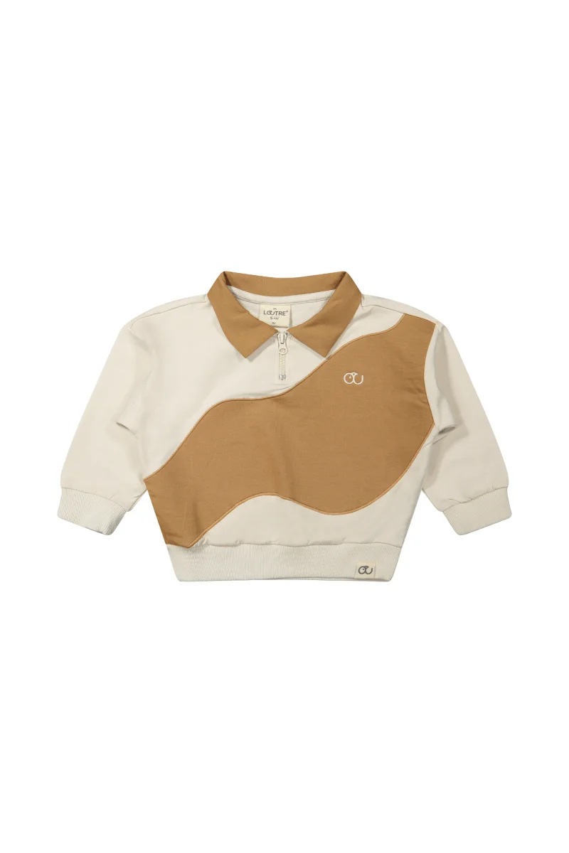 Viggo | Trui met rits | Mud Brown