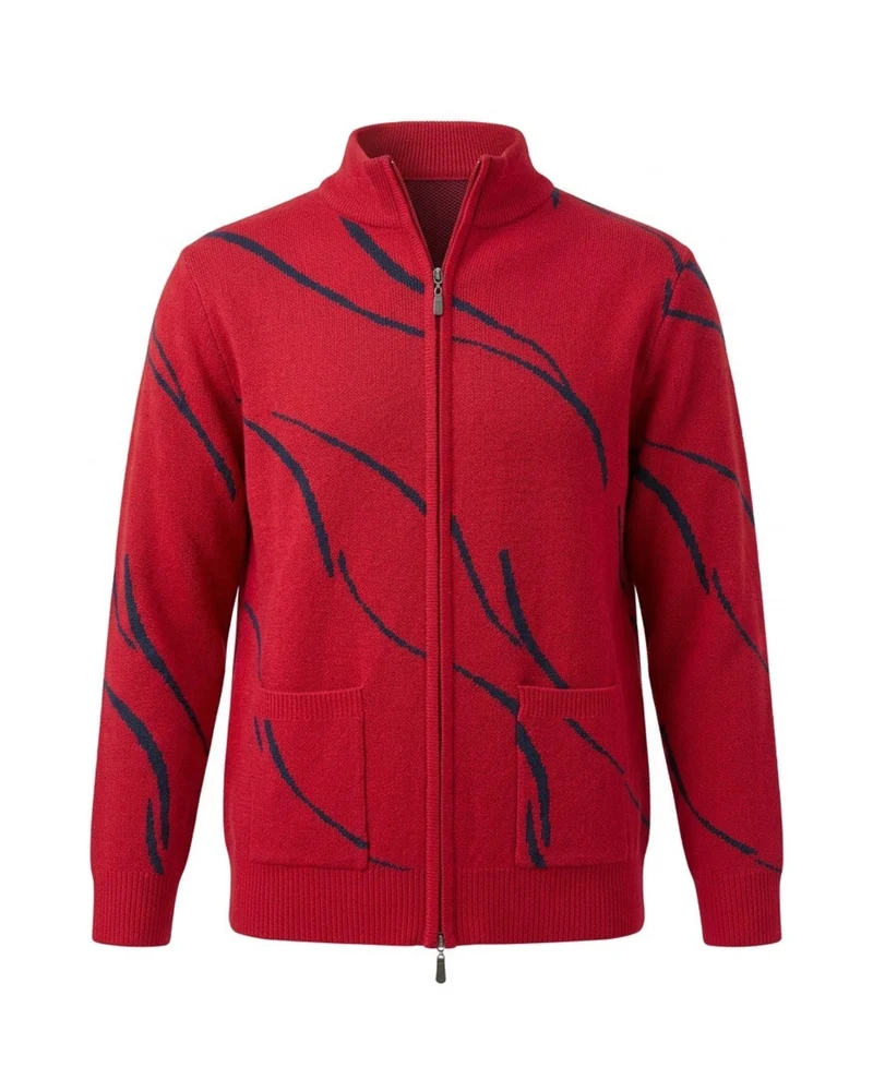 Sportief Vest Met Rits Zakjes Rood Marine
