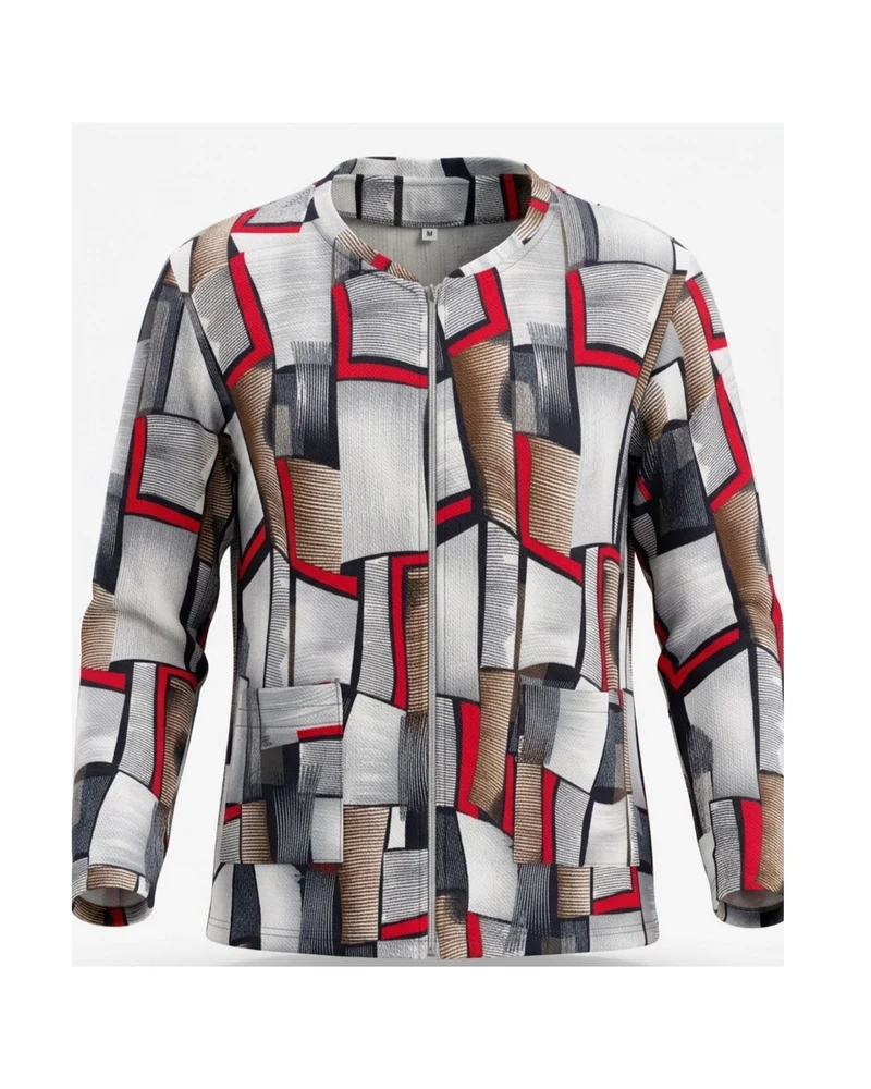 Vest Met Rits Zakjes Rood Marine