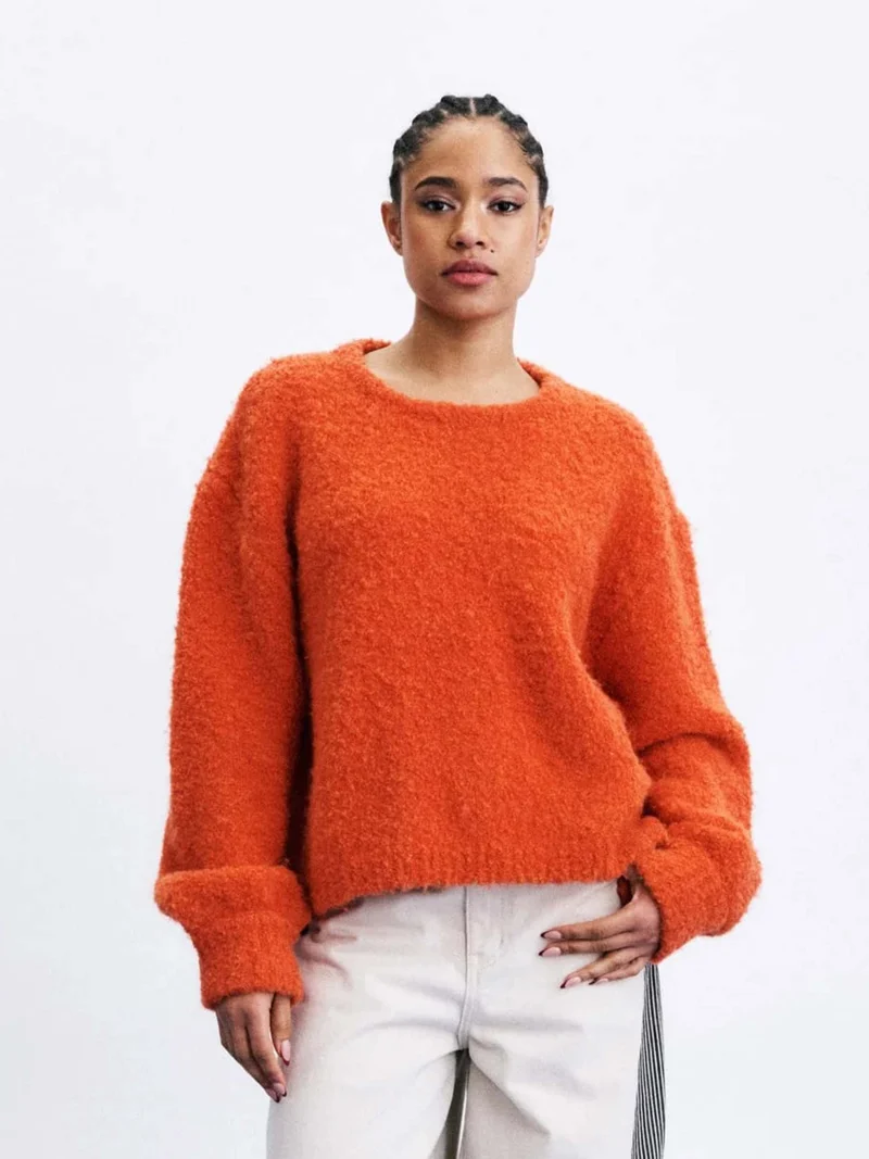 Oversized bouclé trui sapporo