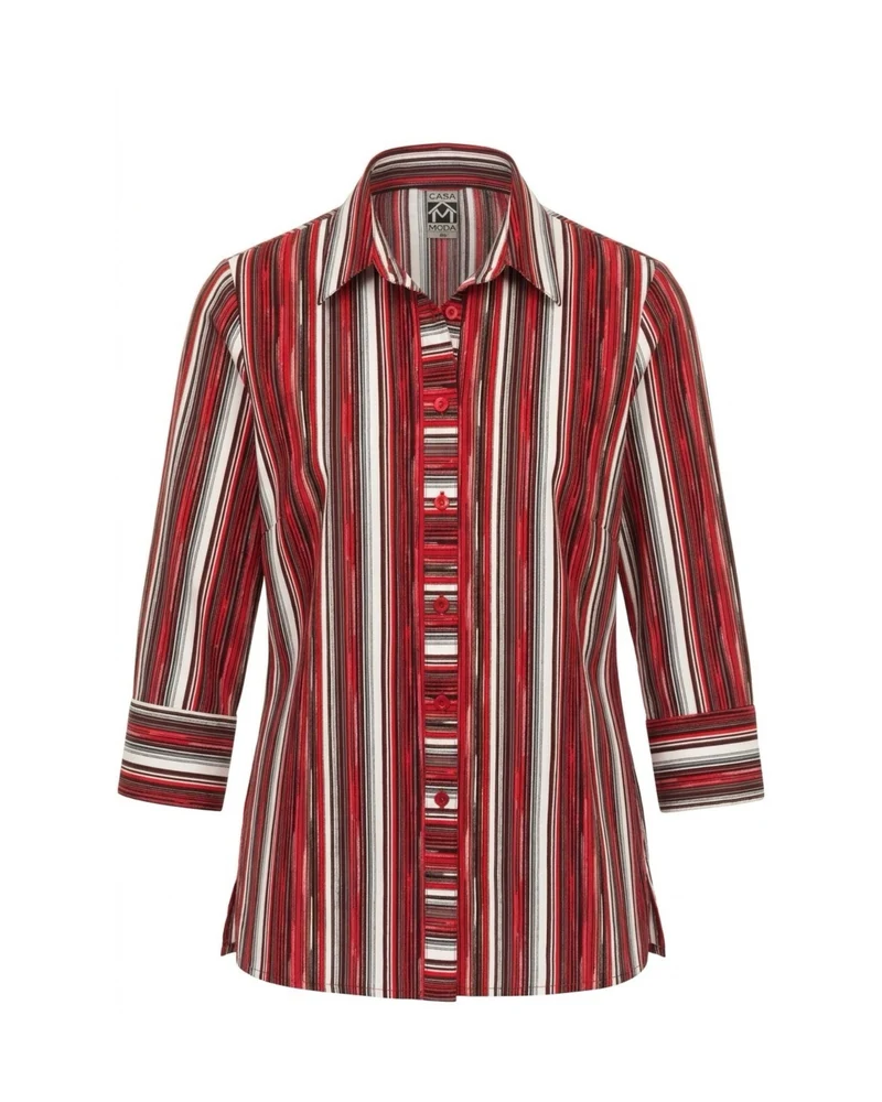 Sensia Blouses 3/4 Streep Rood