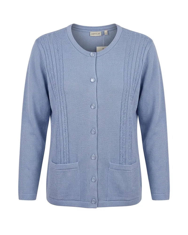 Gabriëlla K. Vest Met Knopen en Zakjes RafBlauw
