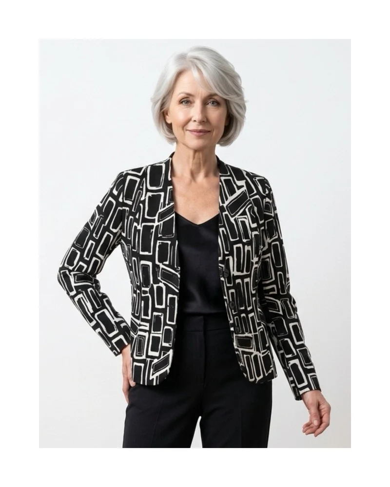 Sensia Blazer Coco Zwart Wit