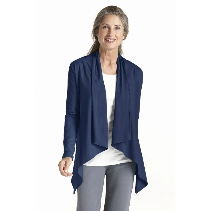 Coolibar - UV Sun Wrap Vest voor dames - Marietas - Navy
