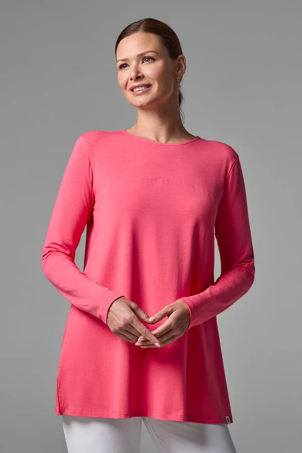 Coolibar - UV Shirt voor dames - Daybreak - Swing - Sunkist Coral