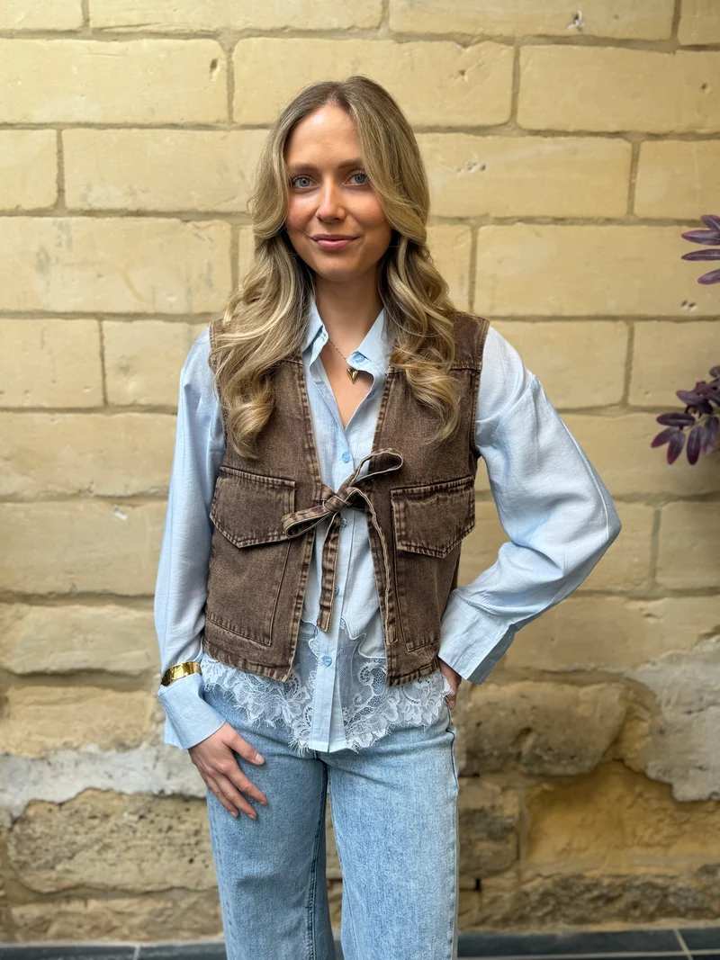 Gilet Noor Bruin Jeans