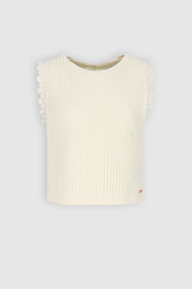 Kia Crochet Top Ivoor