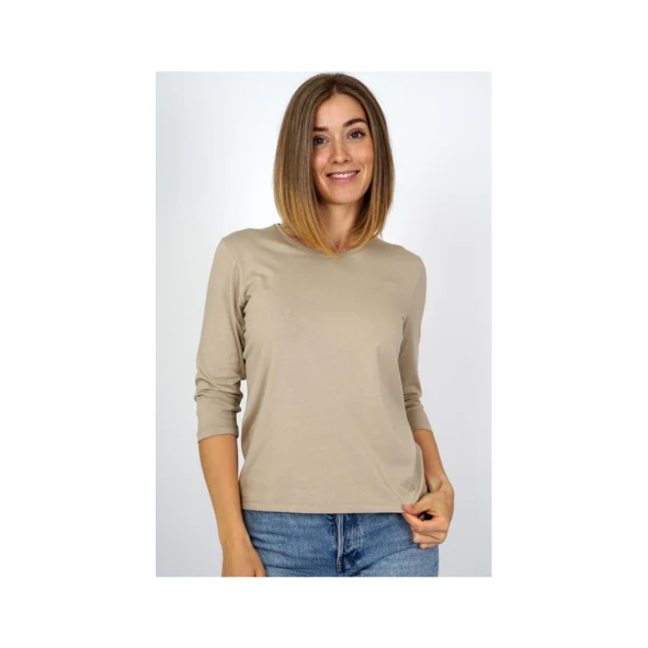 Marinello Basic Shirt 3/4 Beige