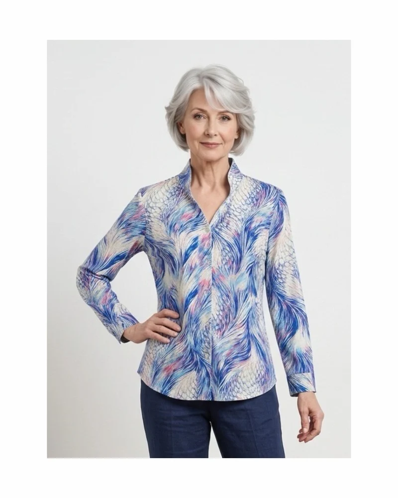 Blouses Kobaltblauw Geel
