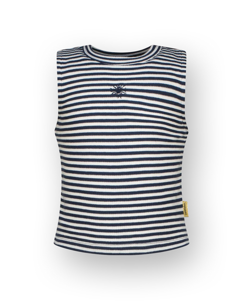 Comfort Top Basic-crop rib stripe