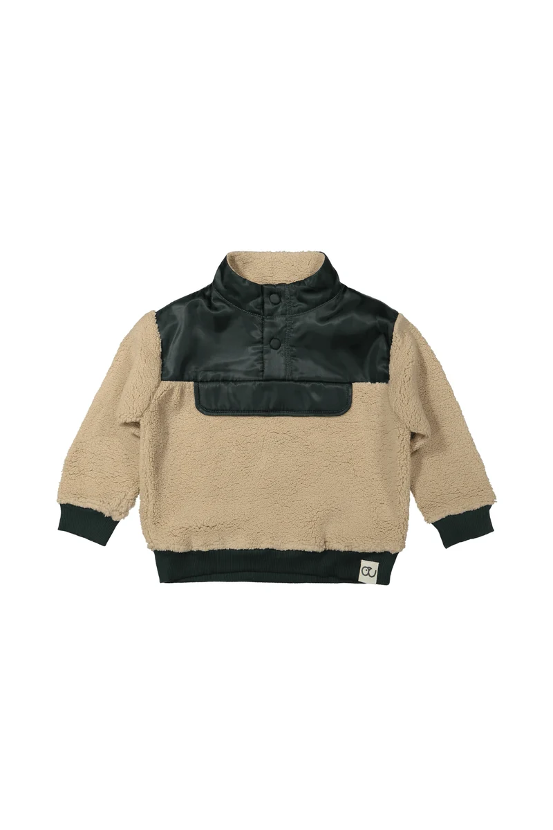 Olan | Teddy overshirt | Conifer