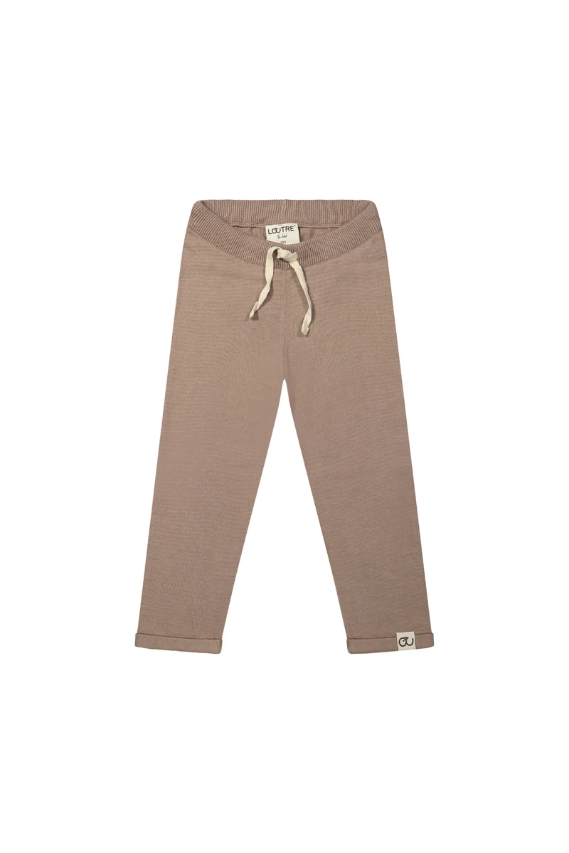 James | Fijn gebreide lange broek | Funghi