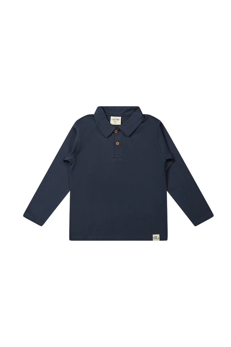 Louis | Longsleeve polo | Blue Nights