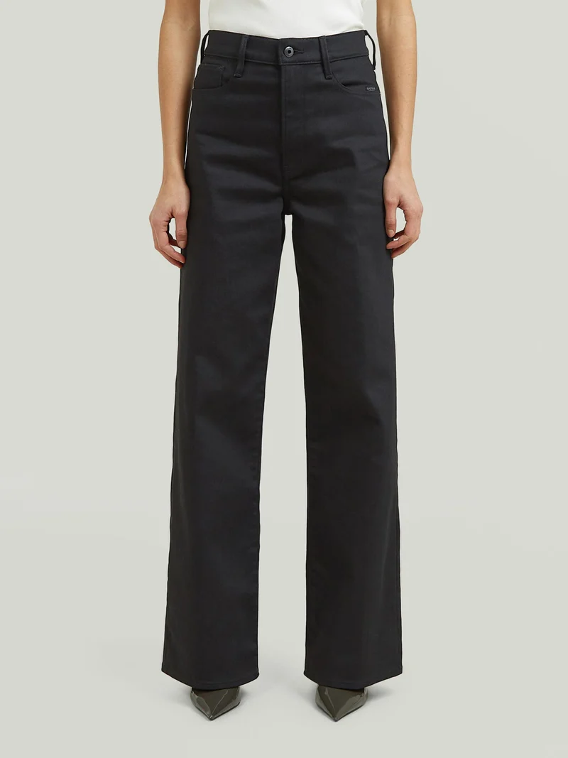 Zwarte wide leg jeans deck 2.0 high loose
