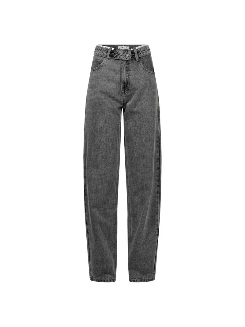Donkergrijze jeans flip barrel grey tall