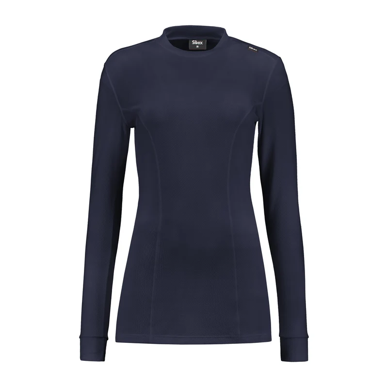 Sibex Dames UV onderkleding T-shirt O-hals, Lange mouw Navy